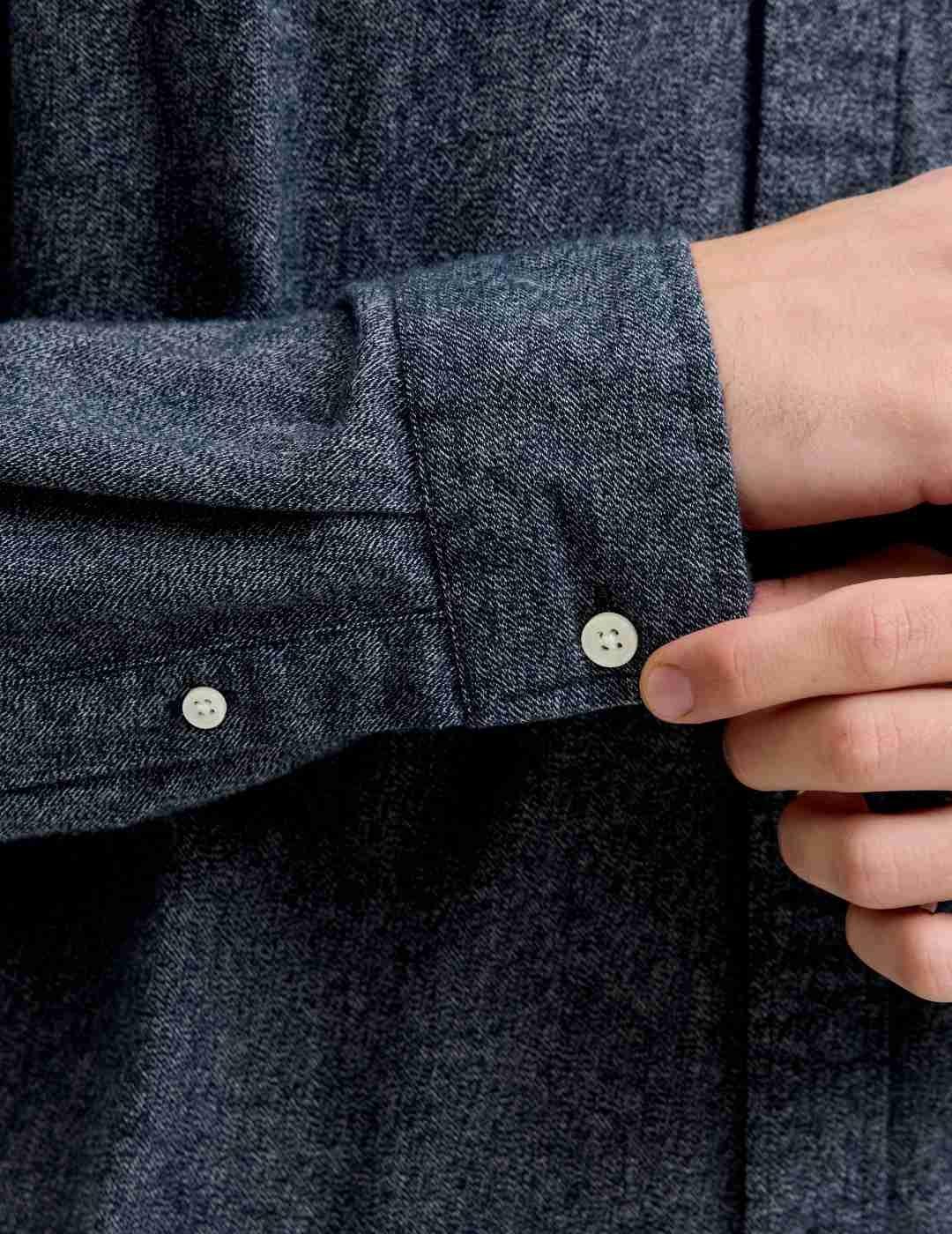 Camisa Jack & Jones Blubarkley franela marino para hombre