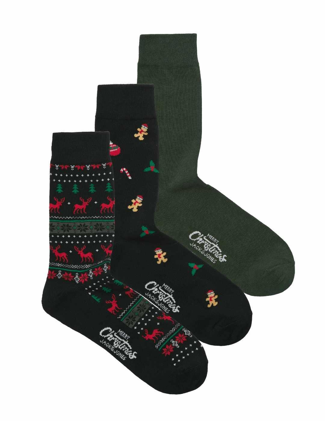 Calcetines Jack&Jones pack3 navidad para hombre