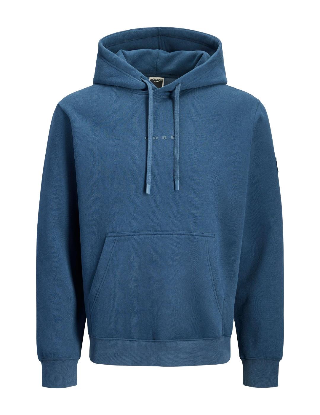 Sudadera Jack&Jones Point azul con capucha para hombre