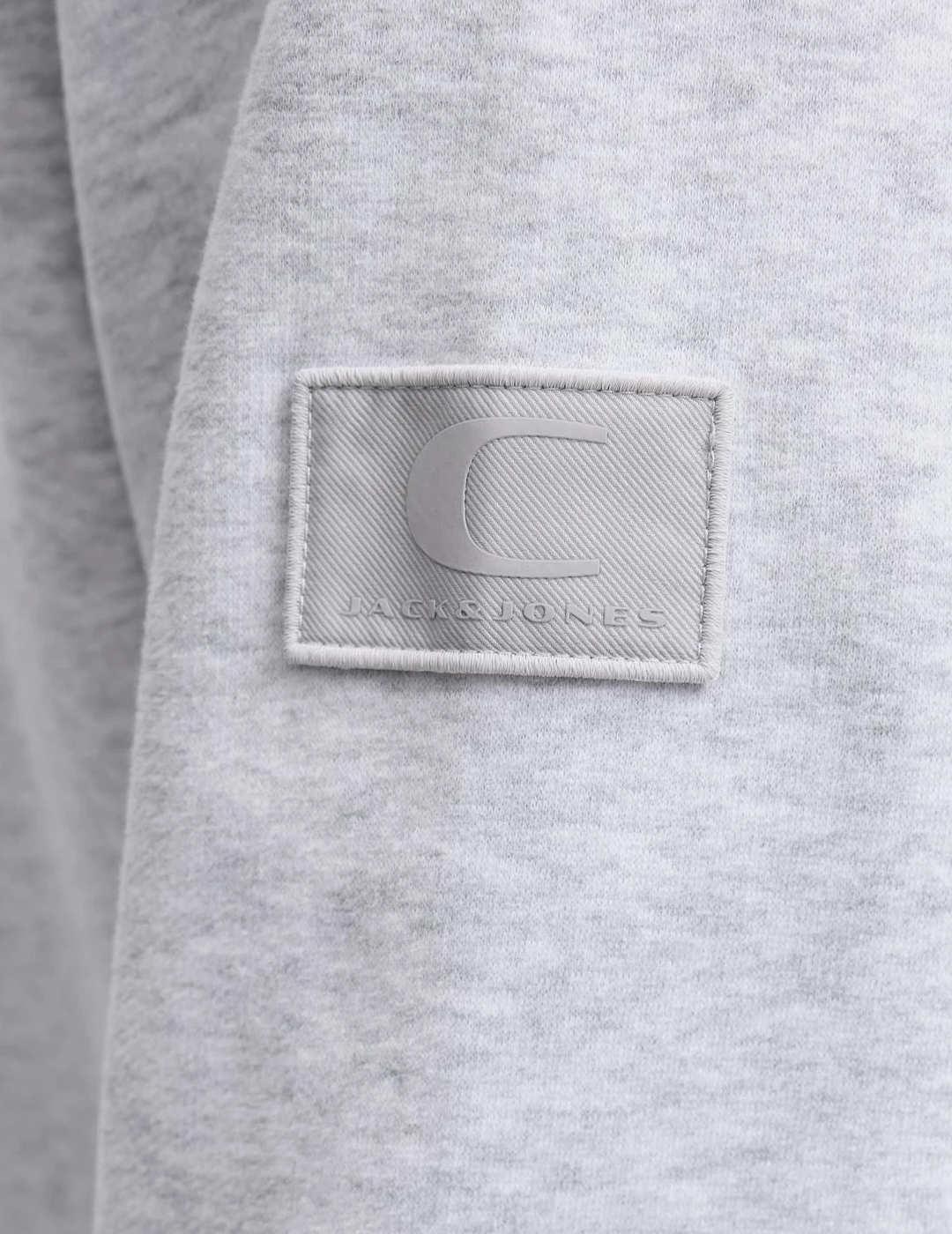 Sudadera Jack&Jones Point core ajuste relajado gris hombre