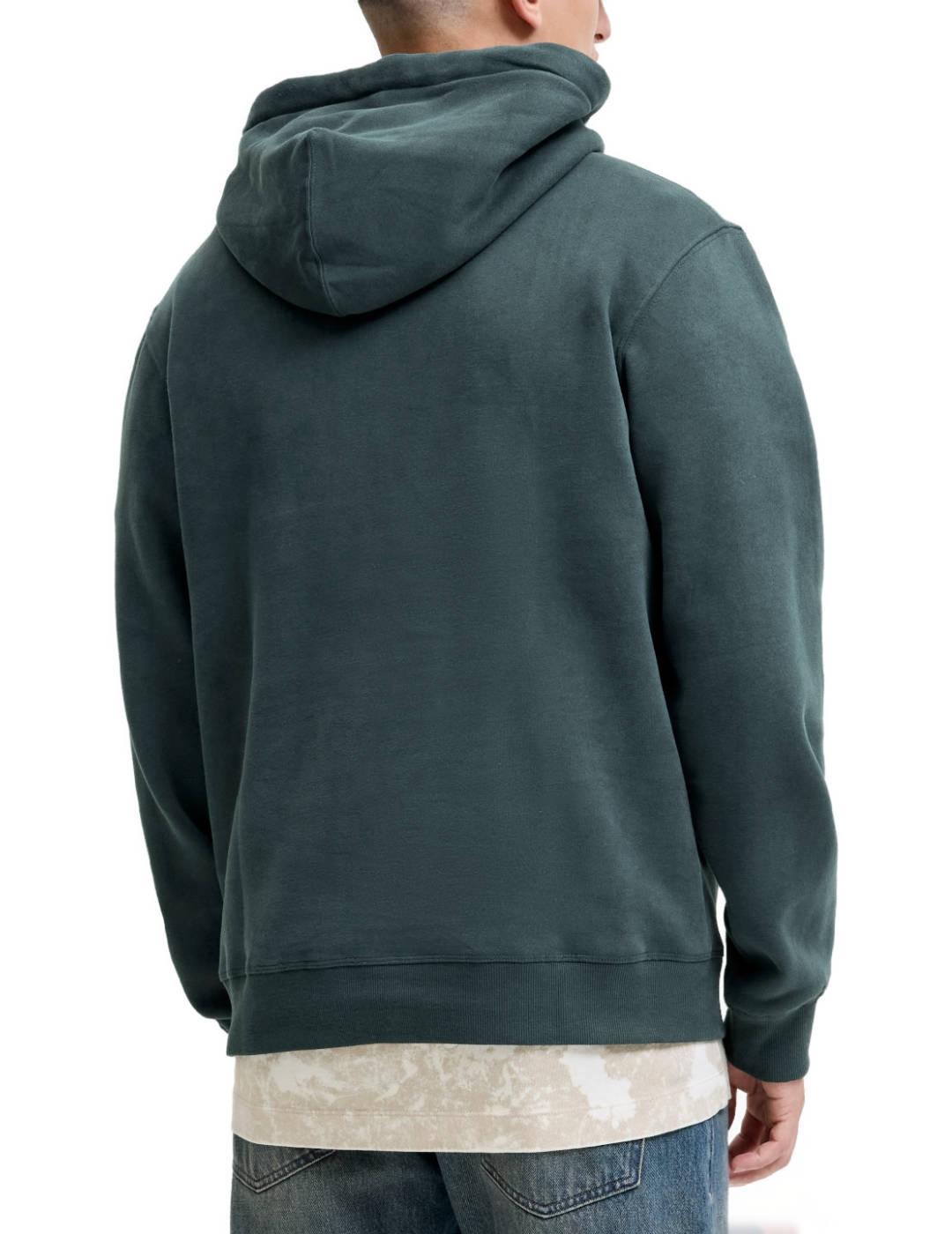 Sudadera Jack & Jones Bleecker con capucha verde hombre