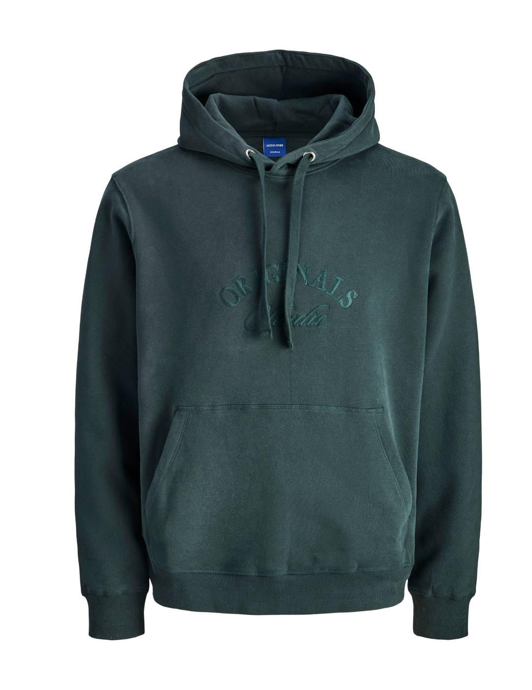 Sudadera Jack & Jones Bleecker con capucha verde hombre