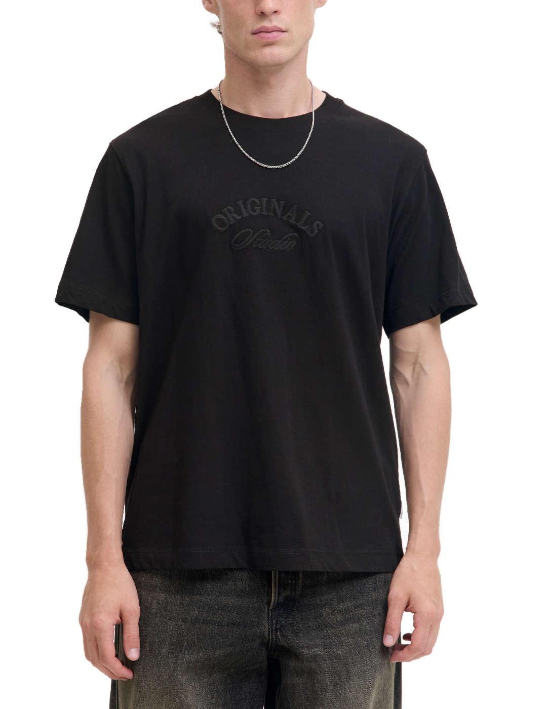 Camiseta Jack&Jones Bleecker negro manga corta de hombre