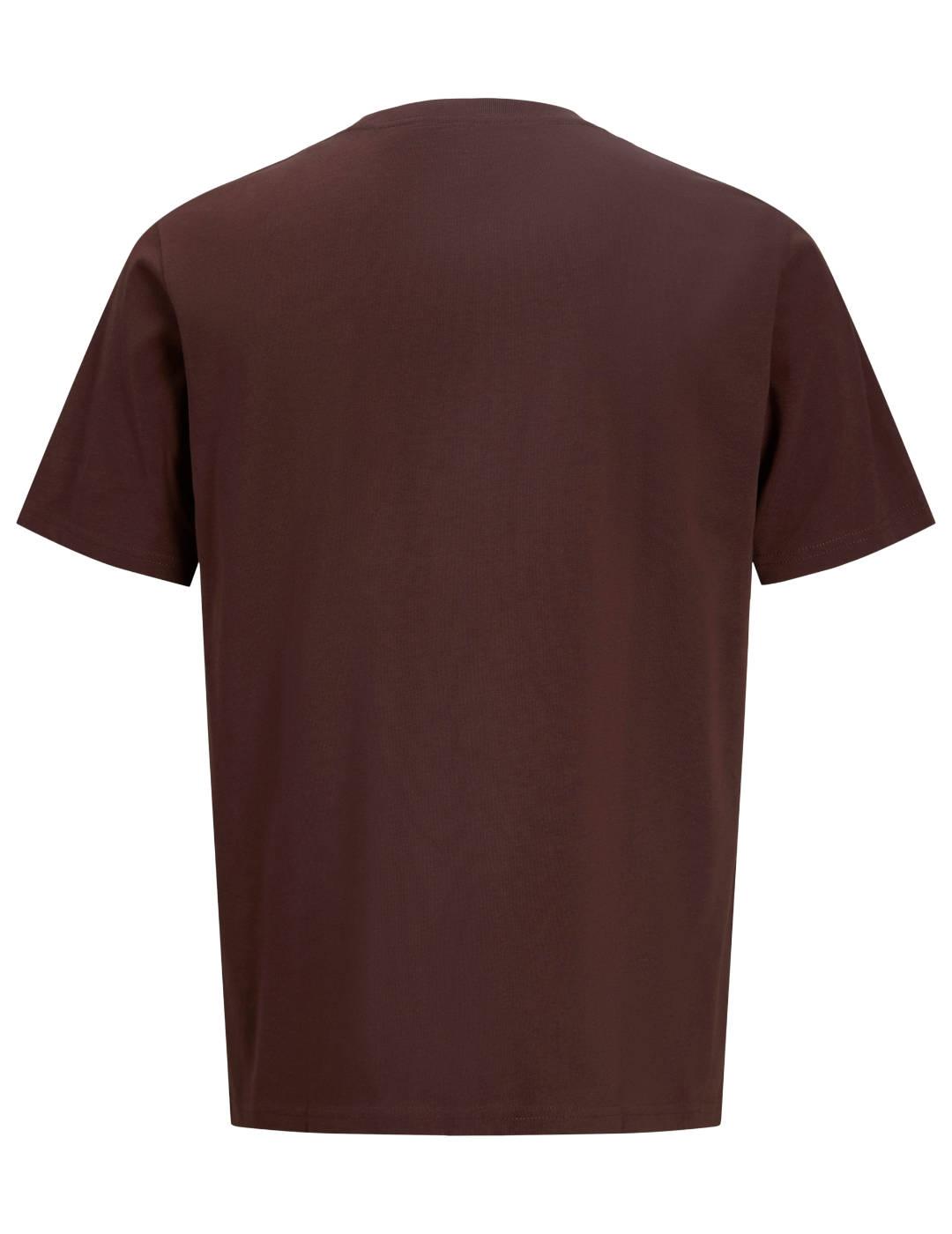 Camiseta Jack&Jones Bleecker granate manga corta para hombre