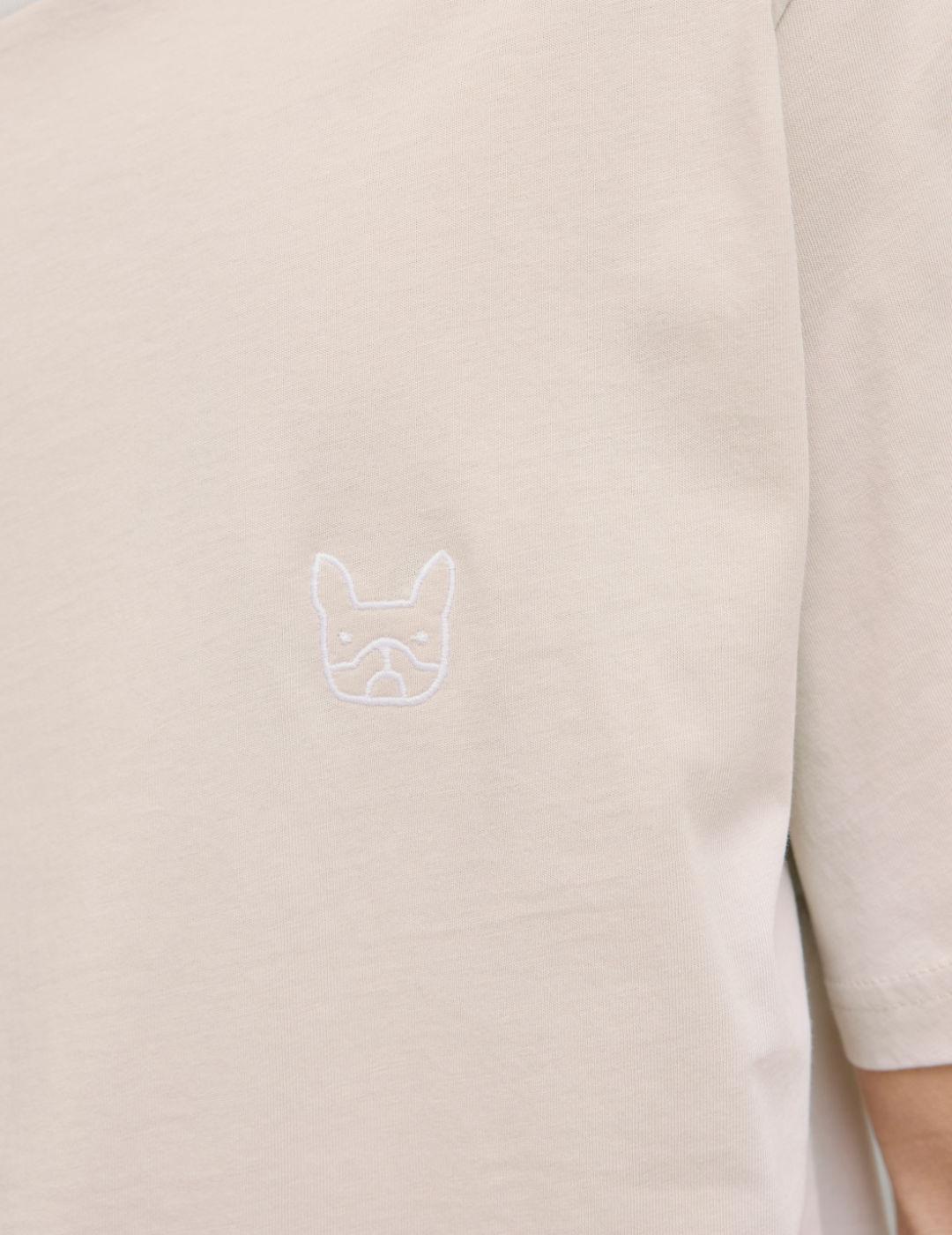 Camiseta Jack&Jones Denimdog beige manga corta para hombre