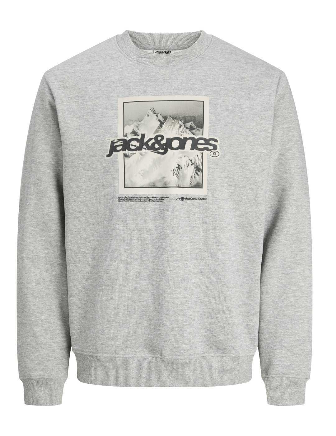 Sudadera Jack&Jones Flare gris claro sin capucha de hombre