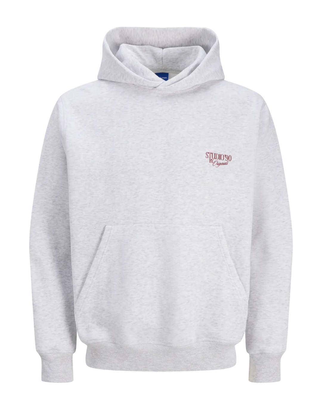 Sudadera Jack&Jones Grand gris letras espalda de hombre