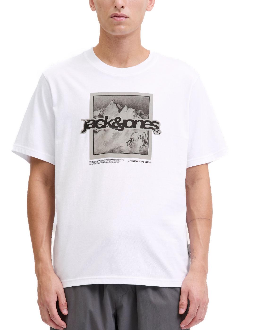 Camiseta Jack&Jones Flare blanco manga corta para hombre