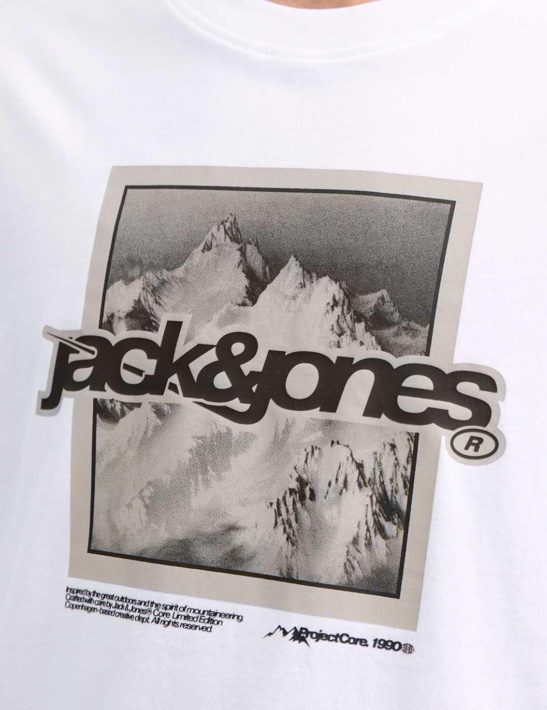 Camiseta Jack&Jones Flare blanco manga corta para hombre