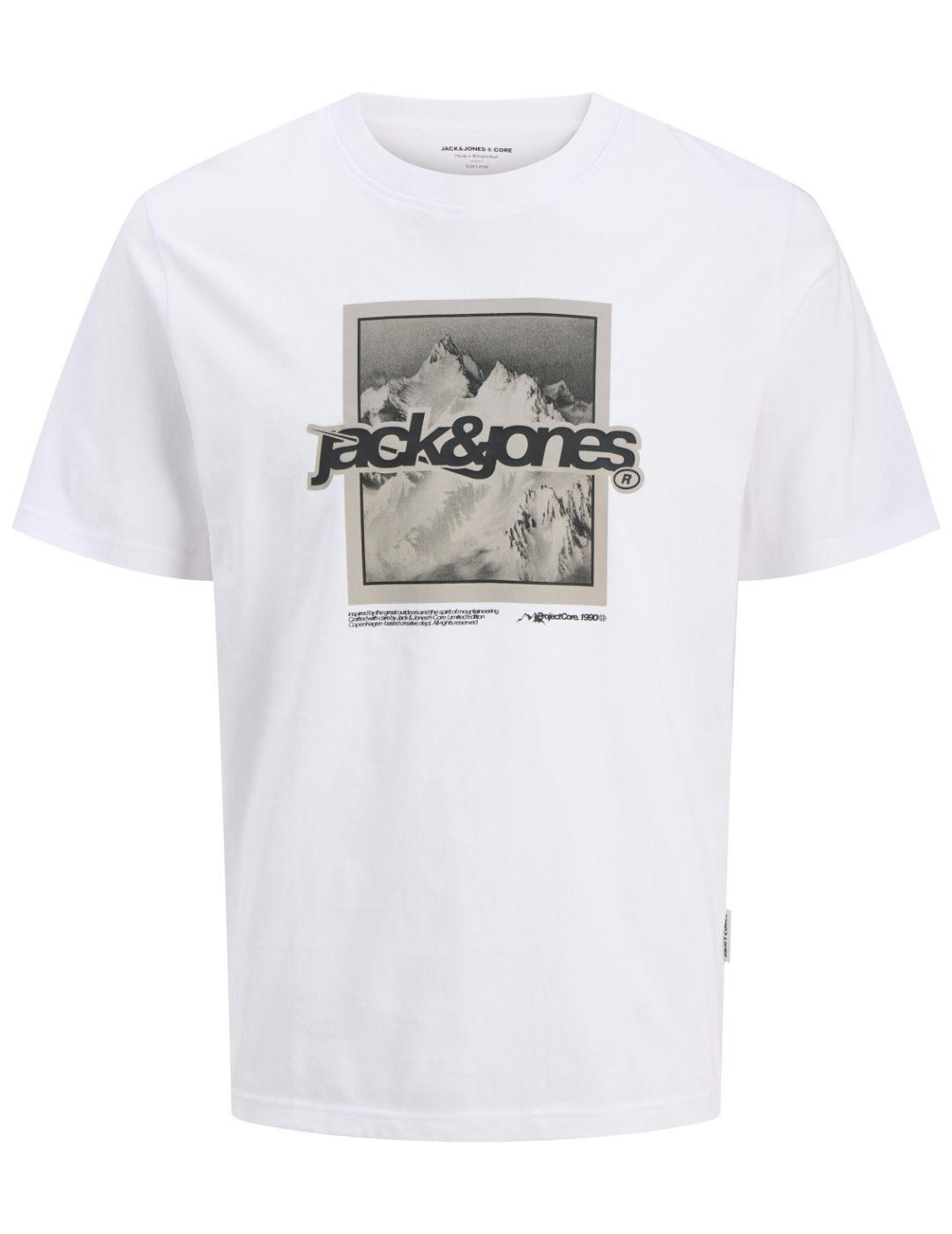Camiseta Jack&Jones Flare blanco manga corta para hombre