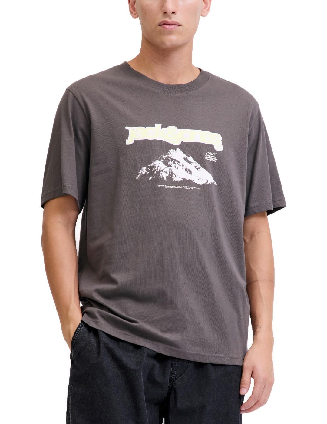 Camiseta Jack&Jones Flare gris manga corta para hombre