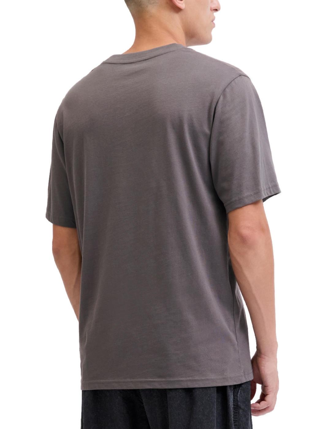 Camiseta Jack&Jones Flare gris manga corta para hombre