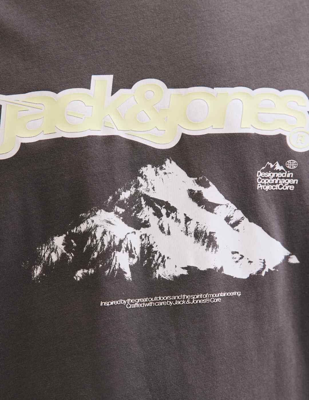 Camiseta Jack&Jones Flare gris manga corta para hombre