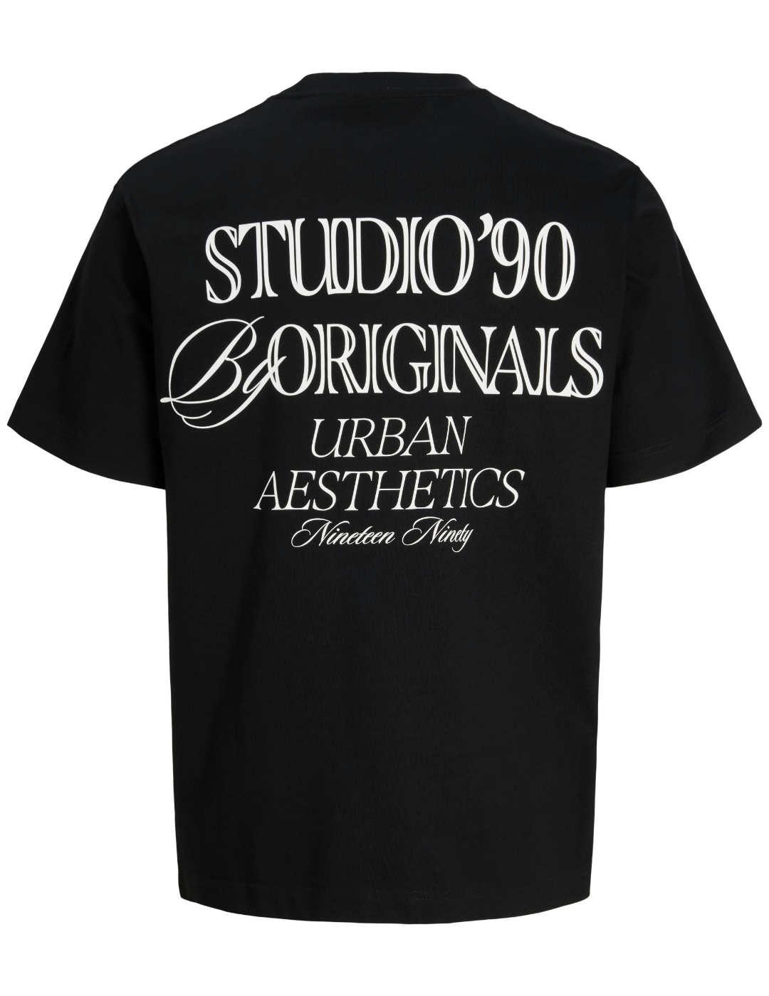 Camiseta Jack&Jones Grand negro manga corta de hombre