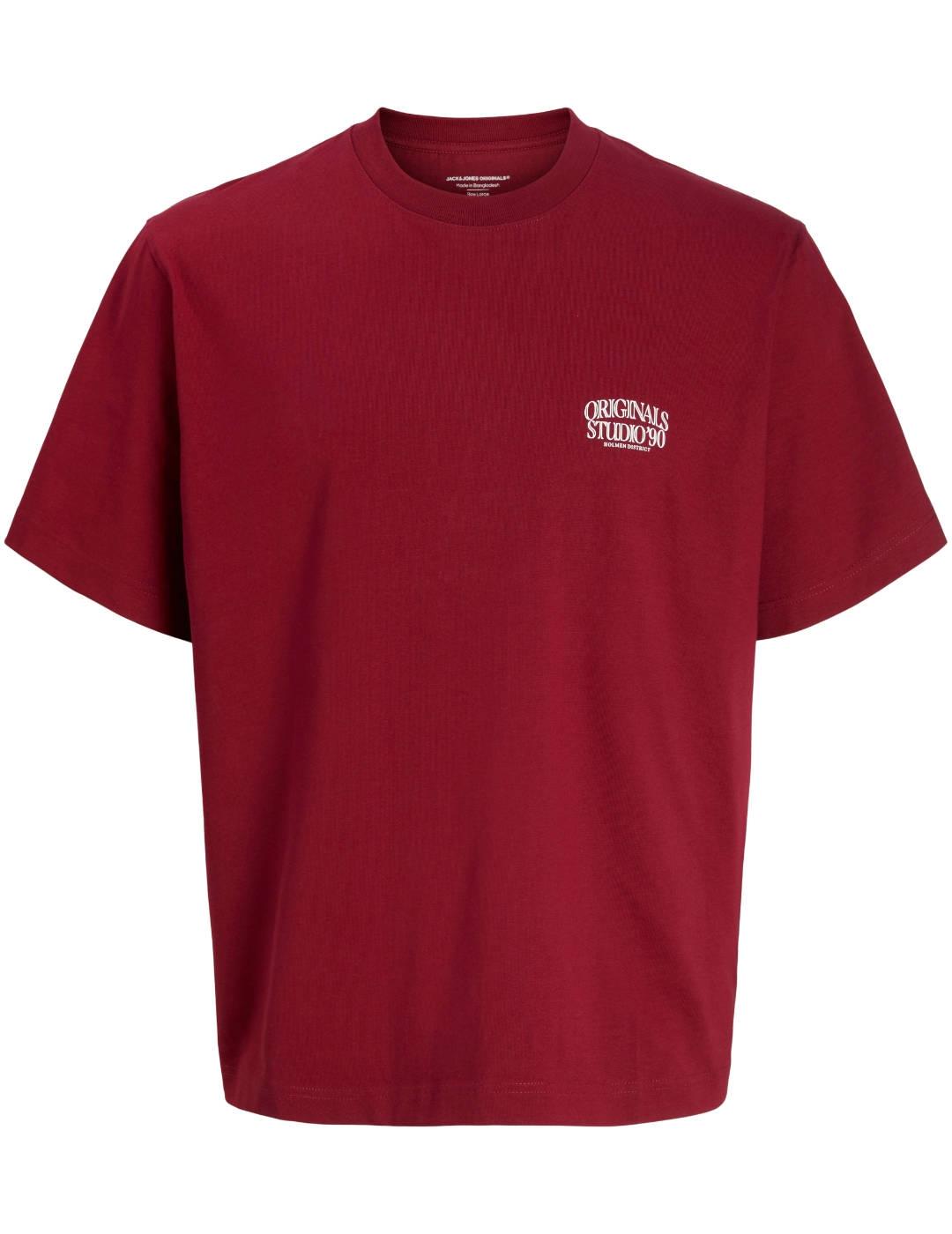 Camiseta Jack&Jones Grand roja manga corta para hombre