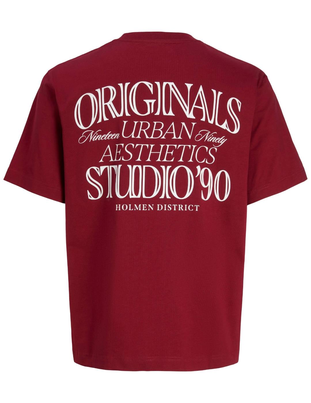 Camiseta Jack&Jones Grand roja manga corta para hombre