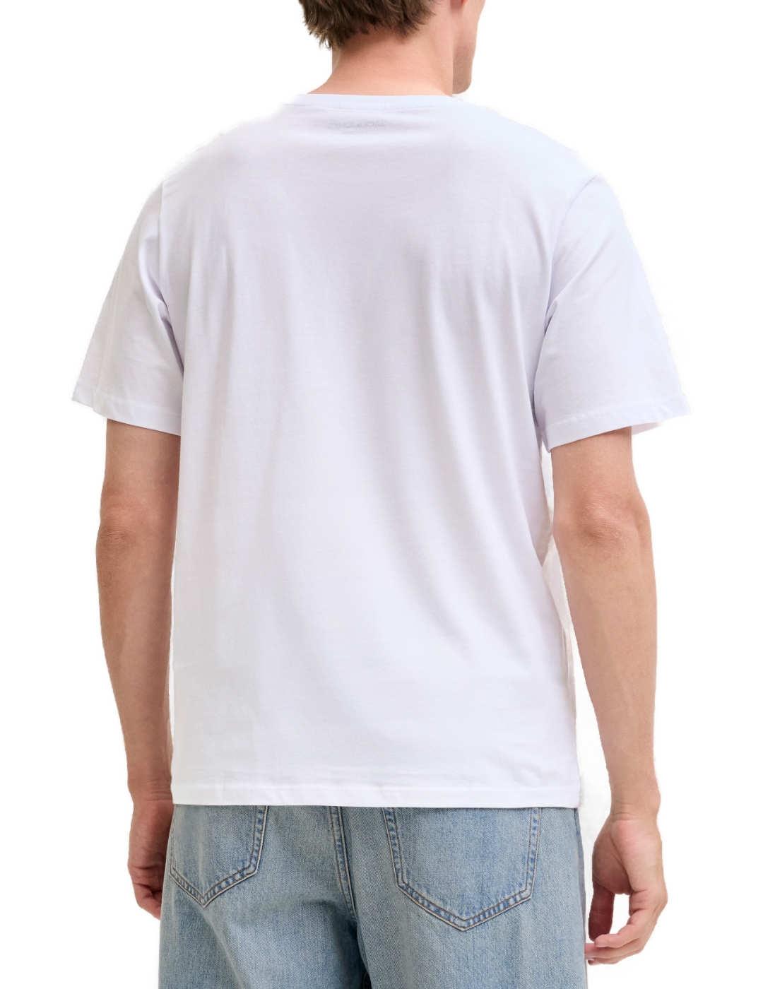 Camiseta Jack&Jones Blunoah blanca manga corta de hombre