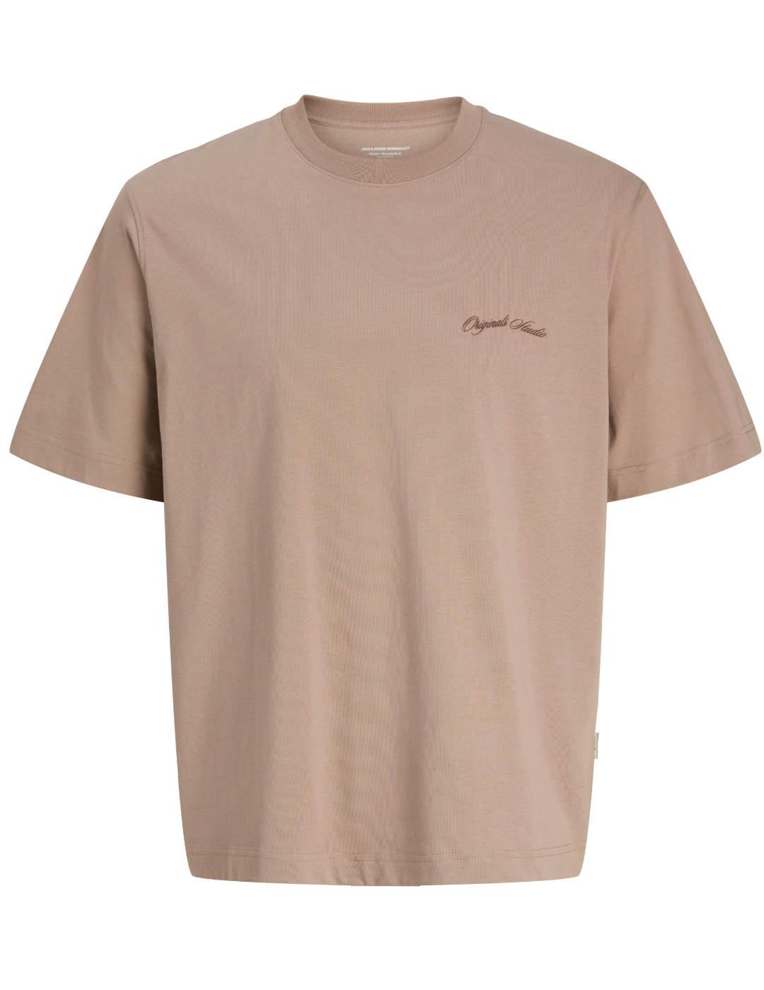 Camiseta Jack&Jones Grand beige manga corta para hombre