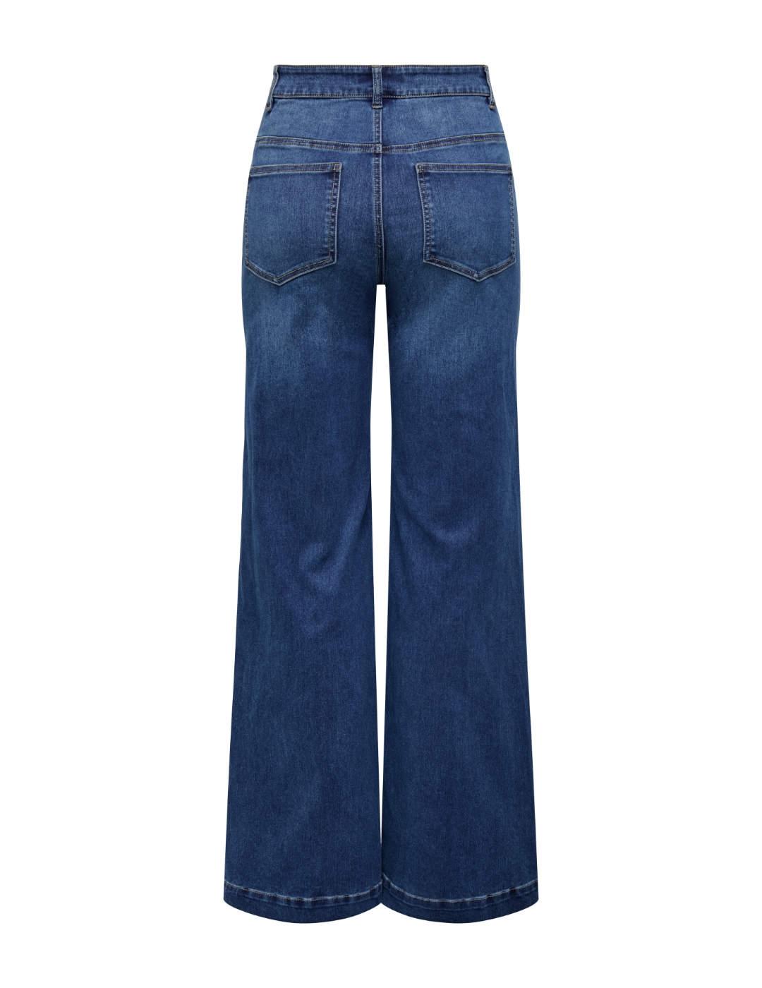 Pantalón vaquero Only Madison marino corte ancho para mujer