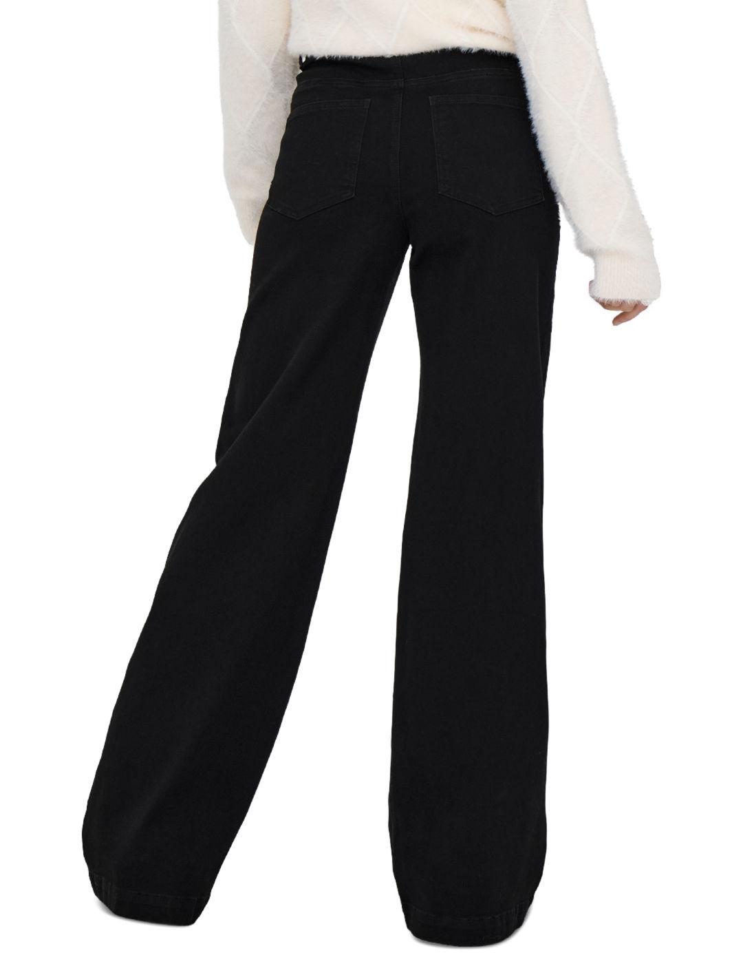 Pantalón vaquero Only Madison negro corte ancho para mujer