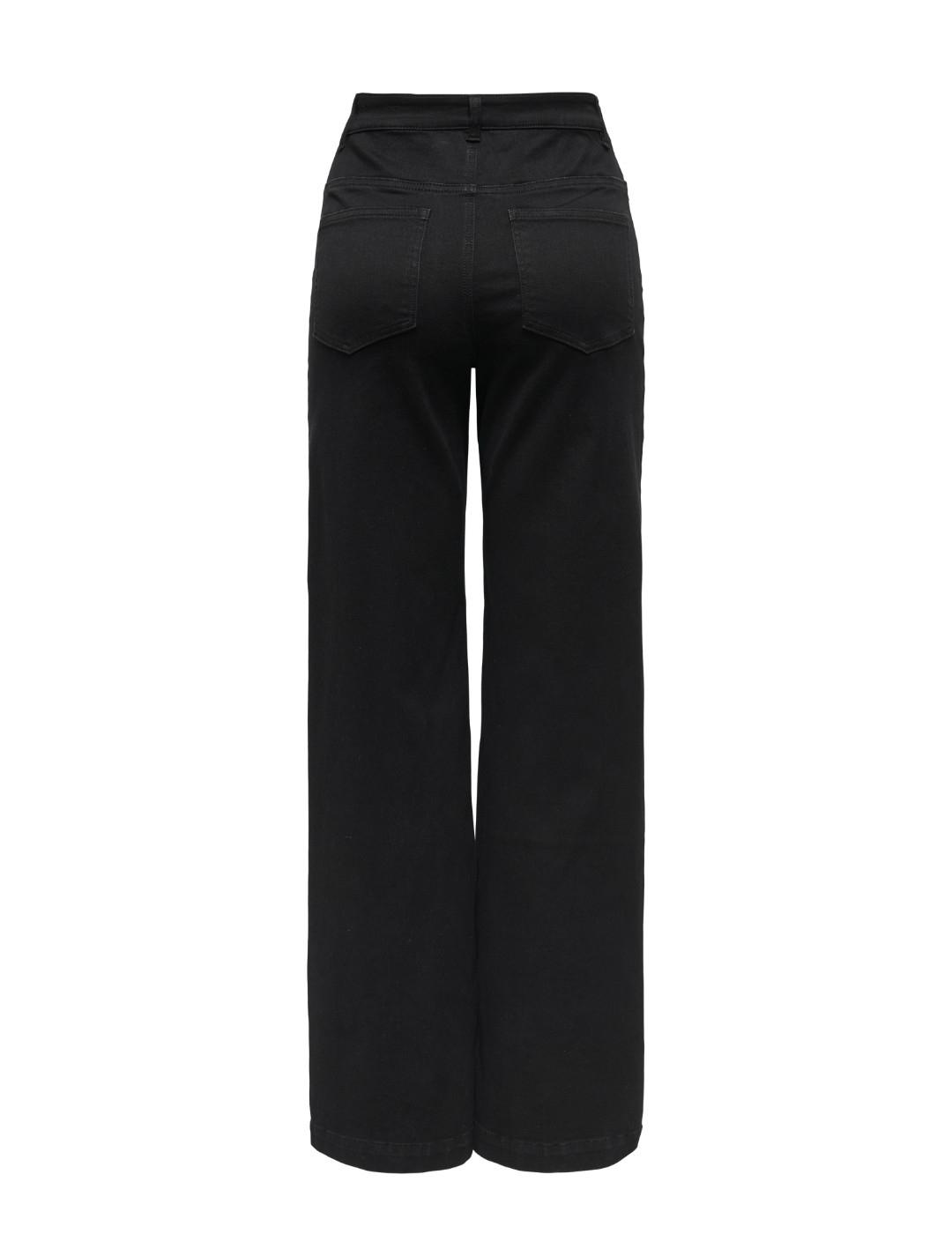 Pantalón vaquero Only Madison negro corte ancho para mujer