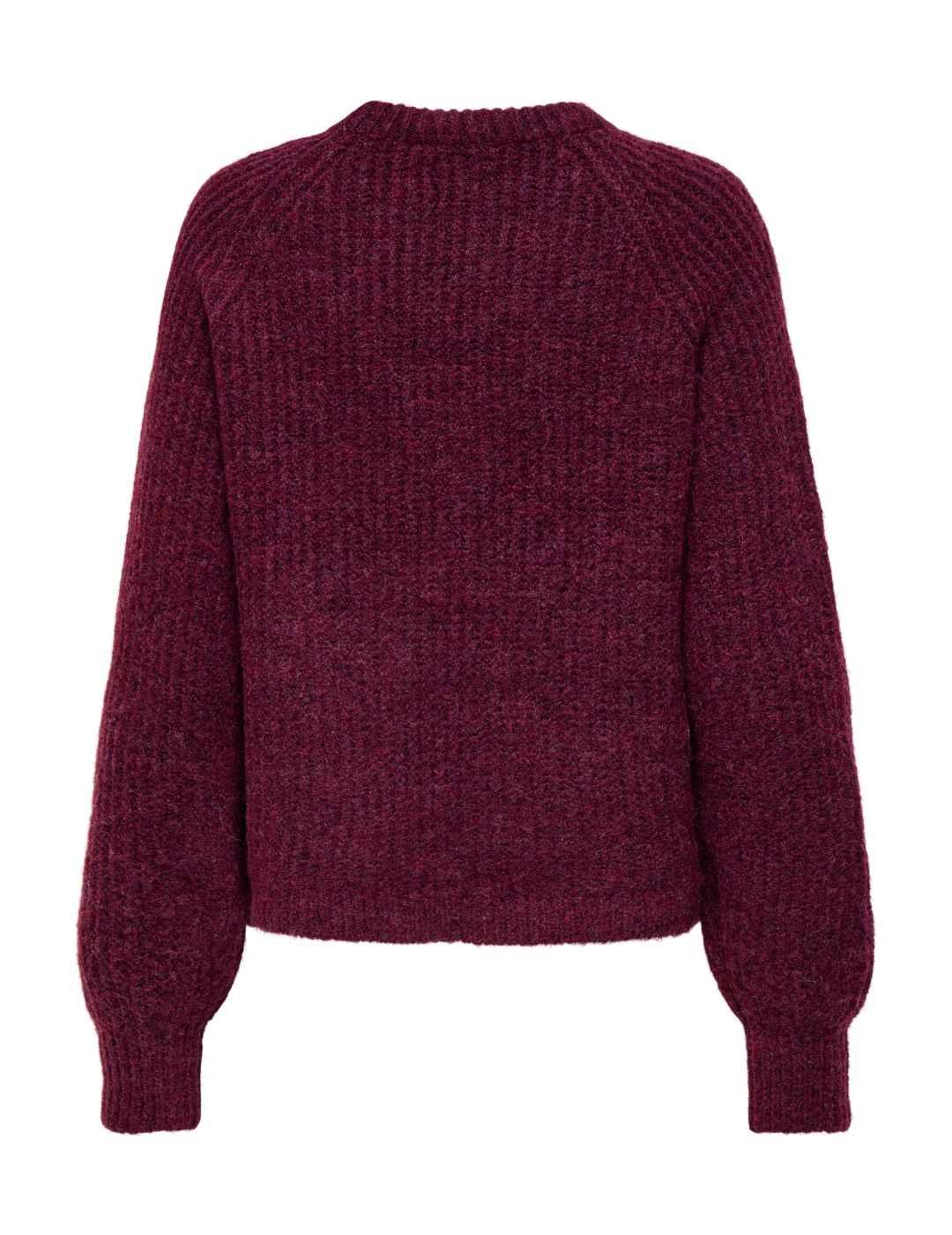 Jersey Only Gila granate punto grueso para mujer