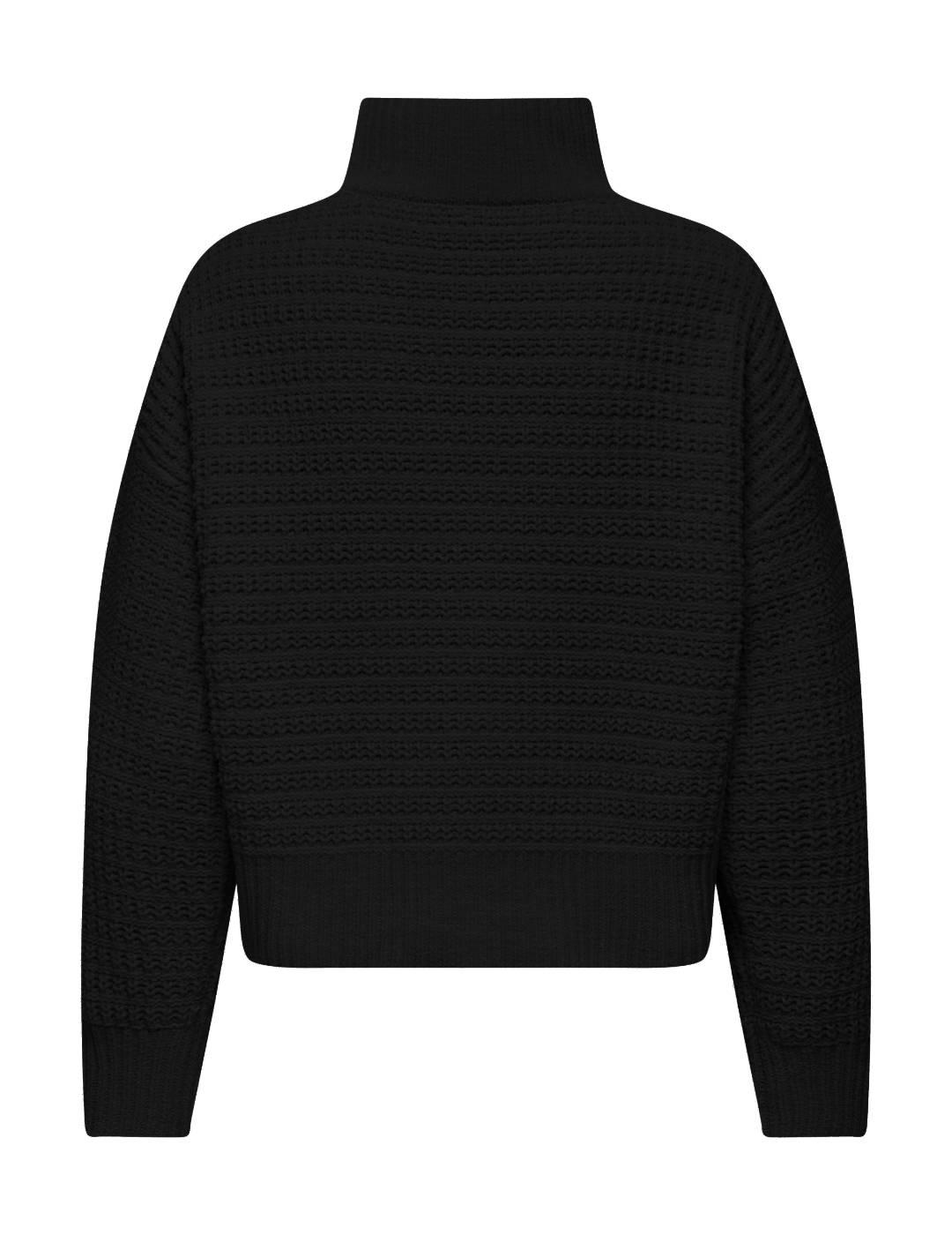 Jersey Only Globe negro punto cuello alto para mujer