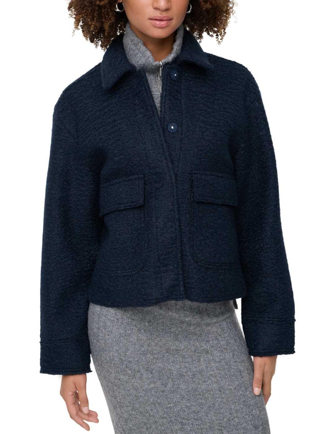 Chaqueta Only Sanne azul marino cropped para mujer
