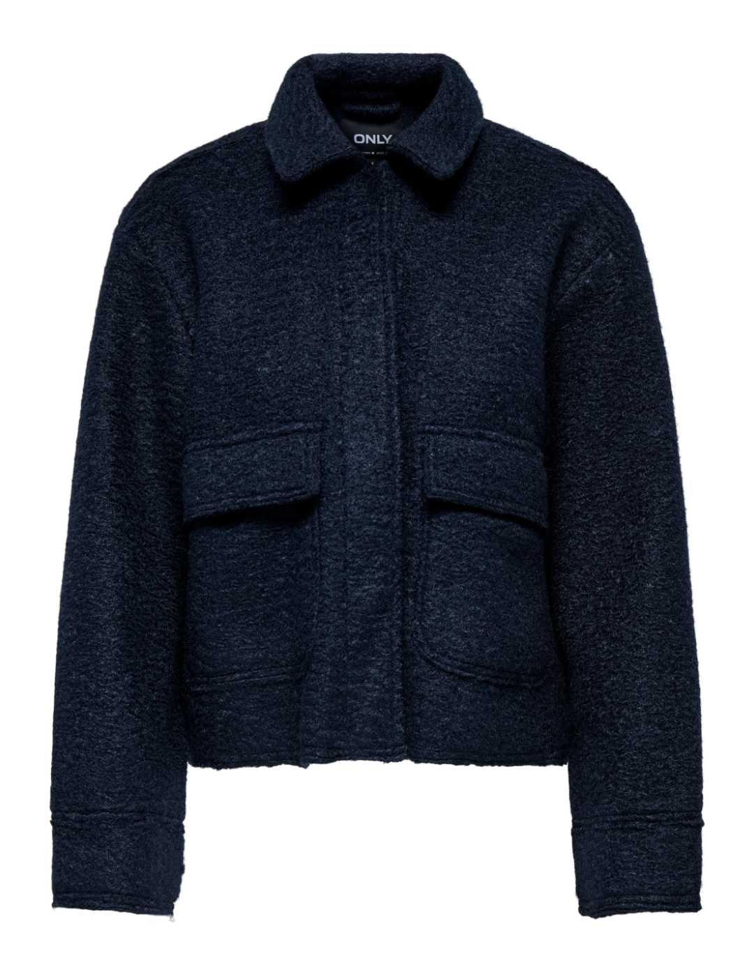 Chaqueta Only Sanne azul marino cropped para mujer