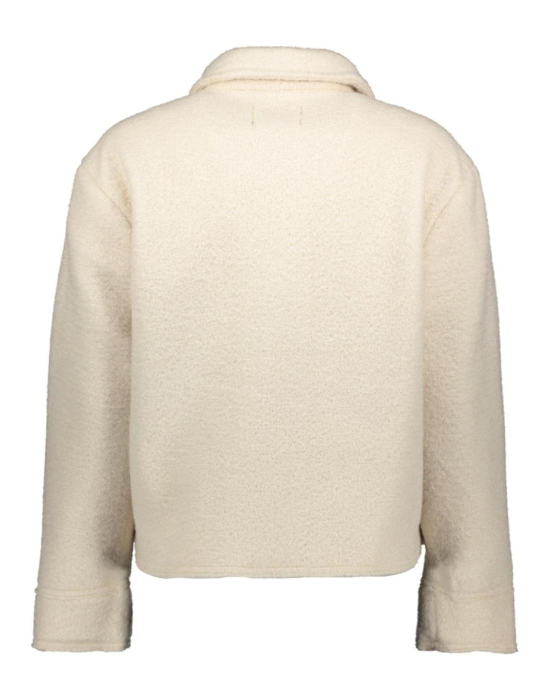 Chaqueta Only Sanne beige cropped cierre botones para mujer