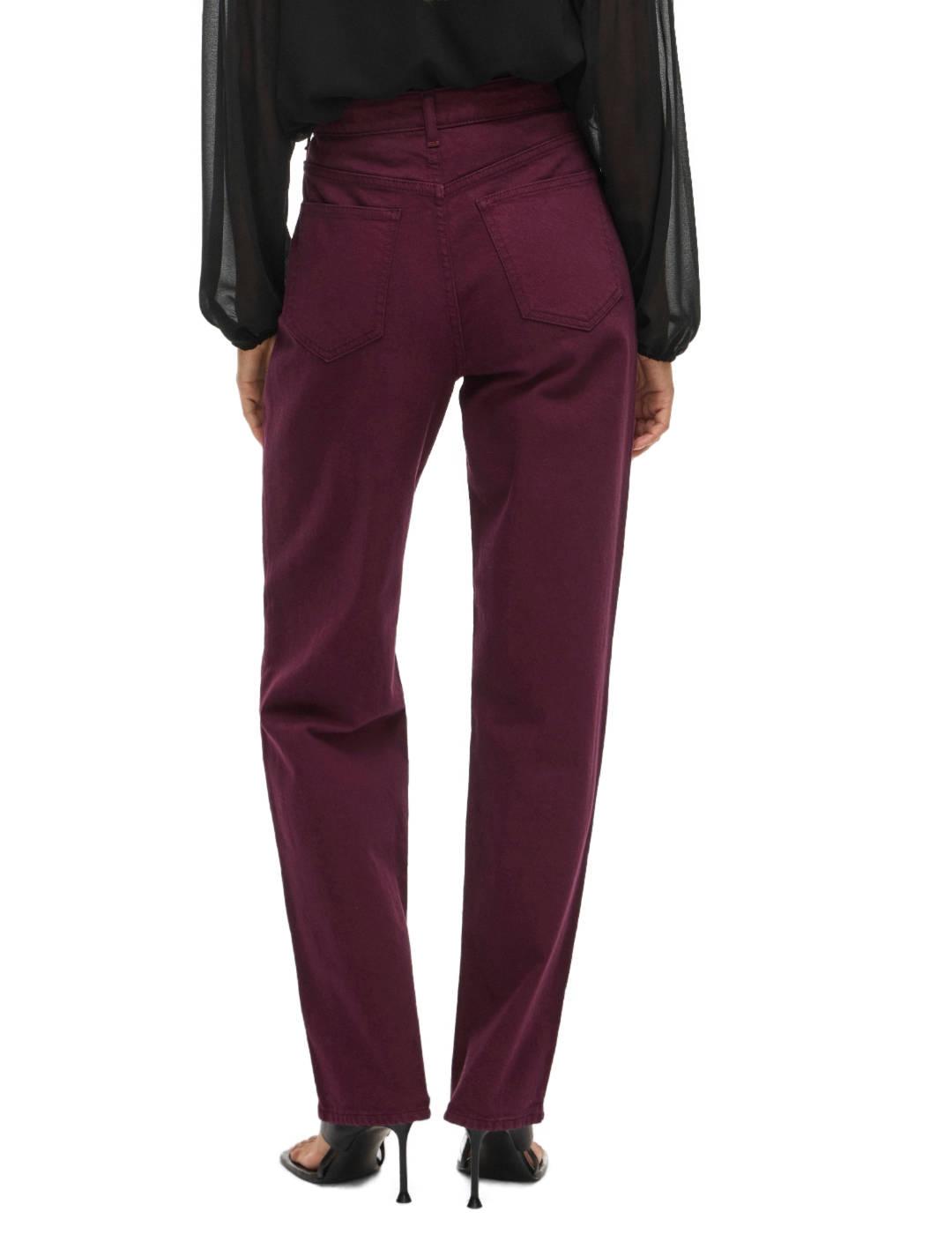 Pantalón Vila Kelly granate denim straight para mujer