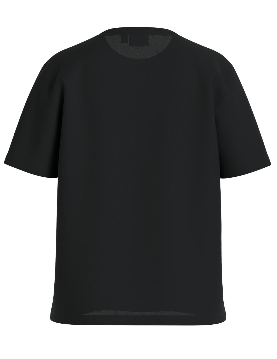 Camiseta Vila Sybil negro manga corta regular para mujer