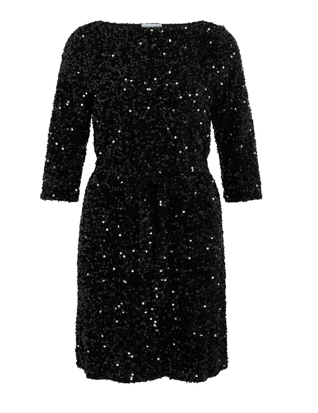 Vestido Vila Faith de fiesta lentejuelas negro mujer