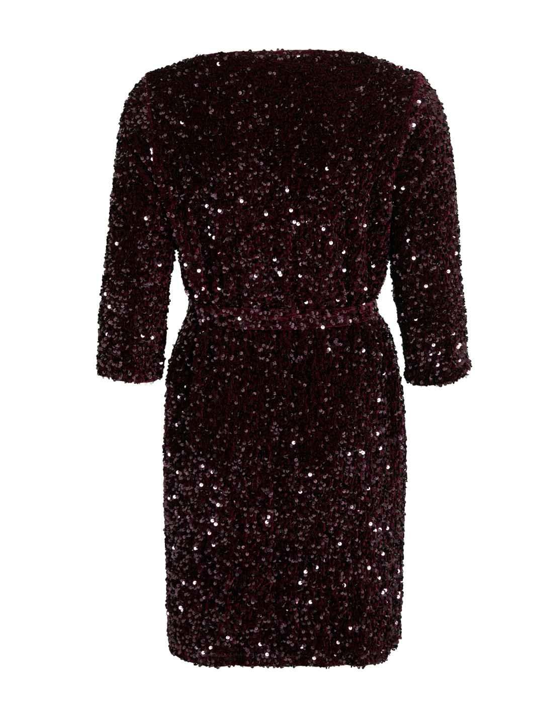 Vestido Vila Faith de fiesta lentejuelas granate mujer