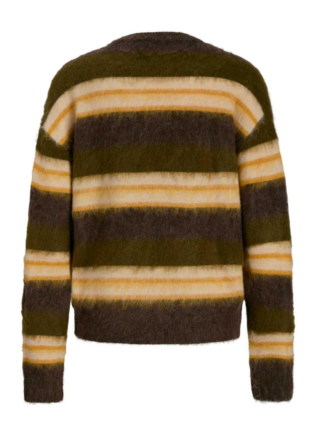 Jersey JJXX Marcia marrón rayas punto suave para mujer