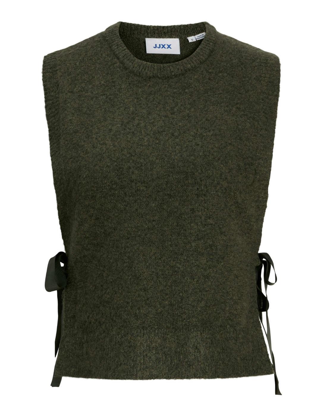 Chaleco JJXX Merrit verde punto cierre lazo para mujer