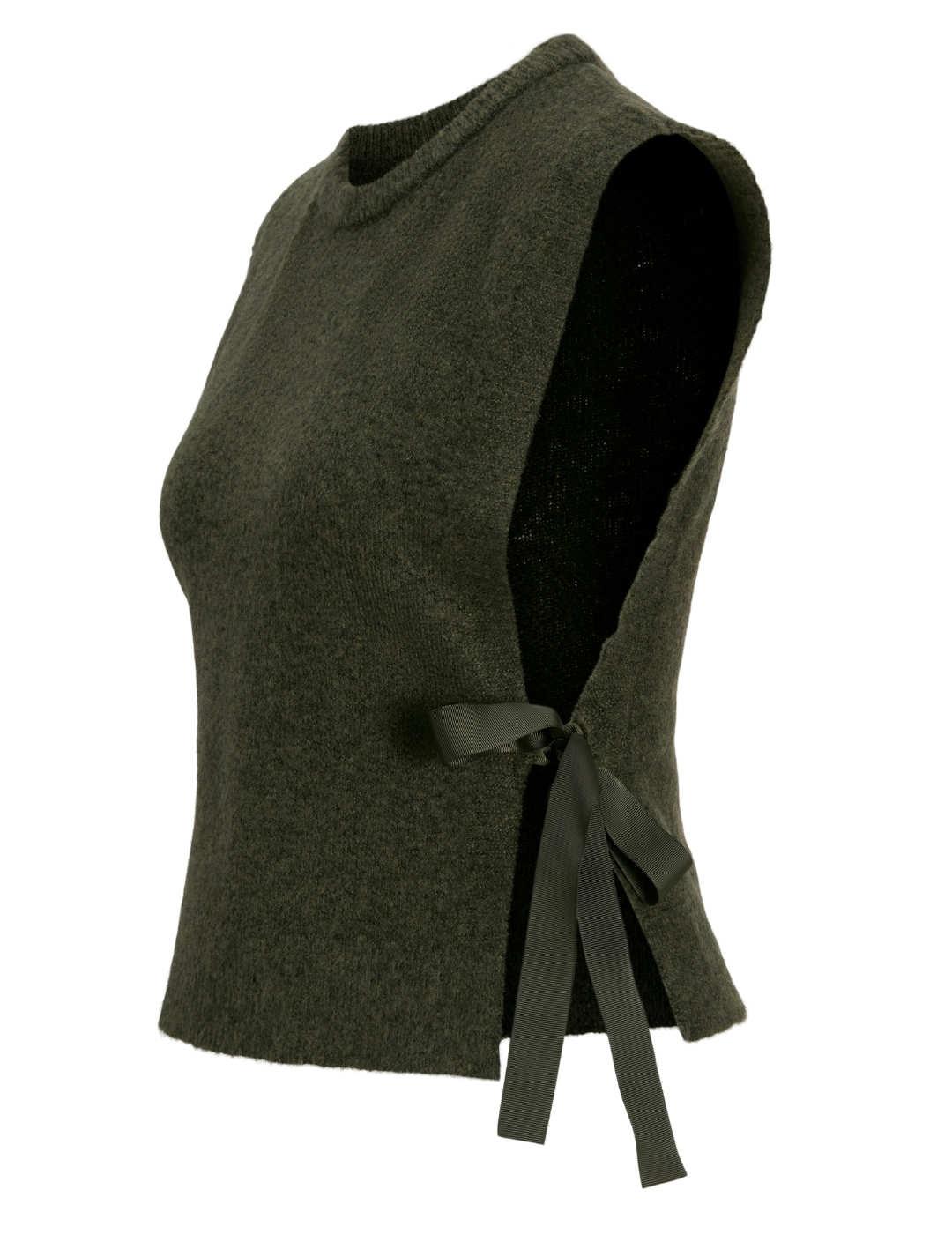 Chaleco JJXX Merrit verde punto cierre lazo para mujer