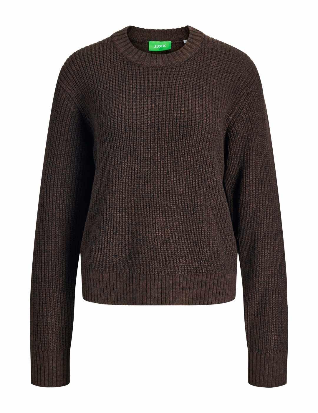 Jersey JJXX Global marrón punto grueso para mujer