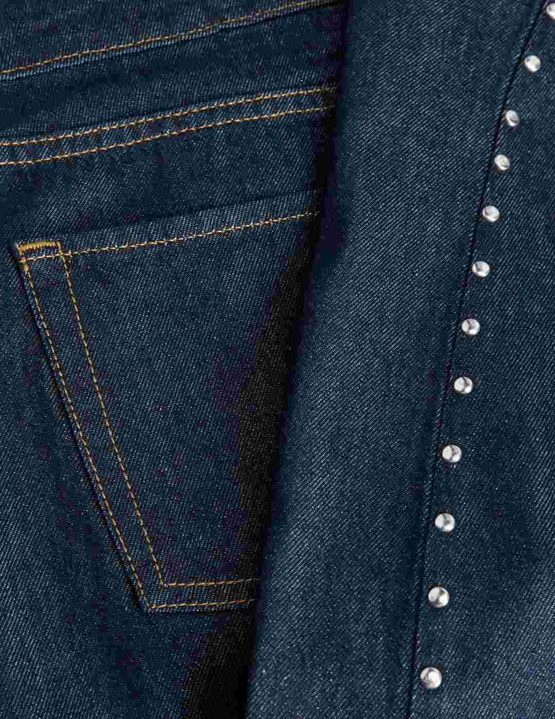 Vaquero JJXX Fuji marino tachuelas straight  para mujer