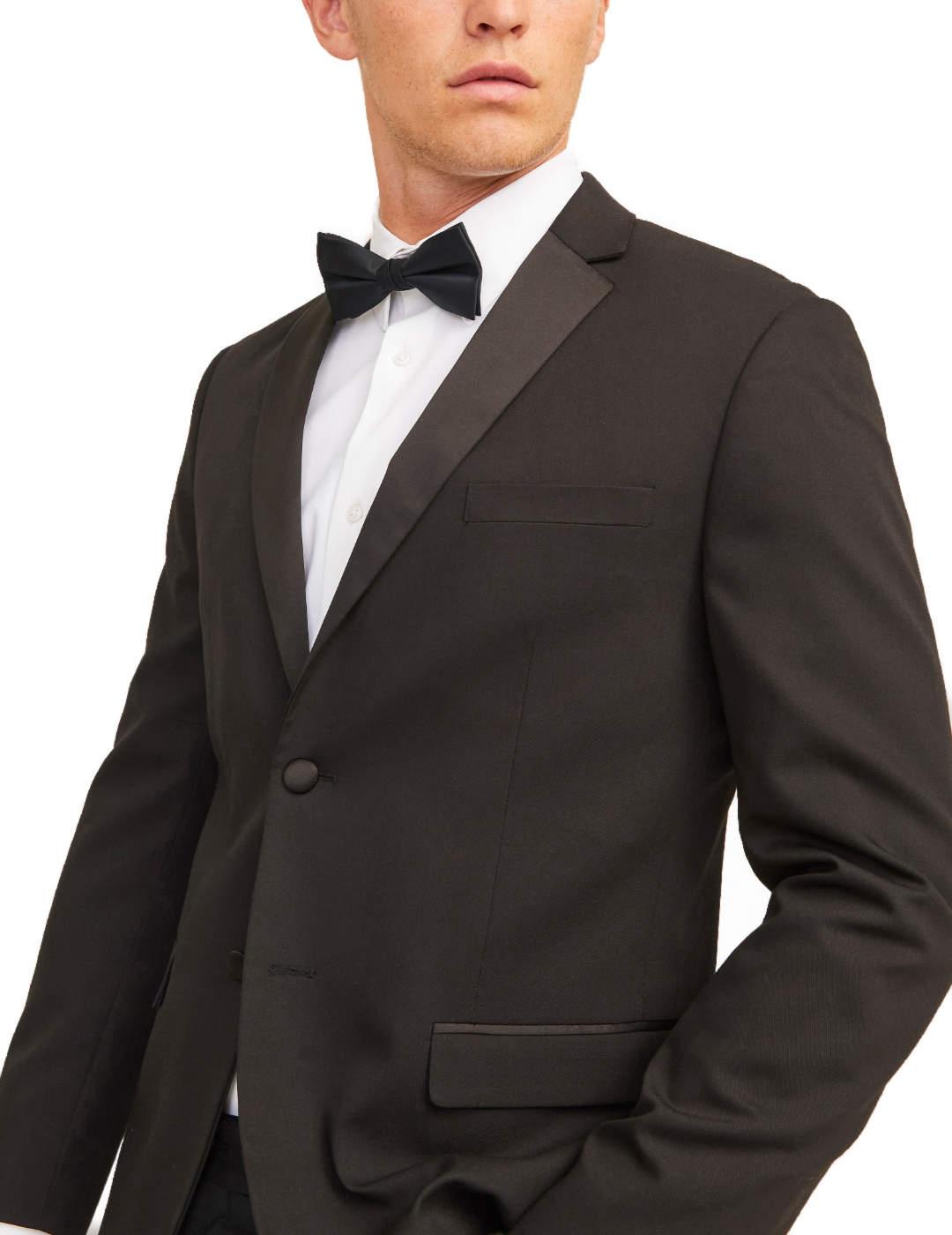 Pajarita Jack&Jones Solid negra ajustable para hombre