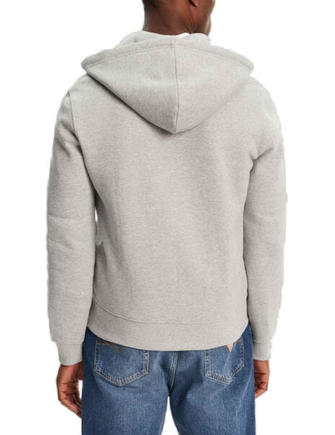 Sudadera Guess Jeans de cremallera gris para hombre