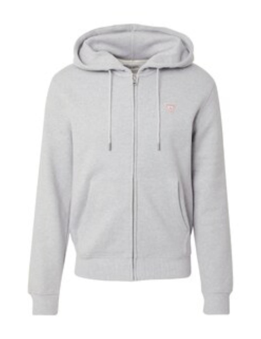 Sudadera Guess Jeans de cremallera gris para hombre