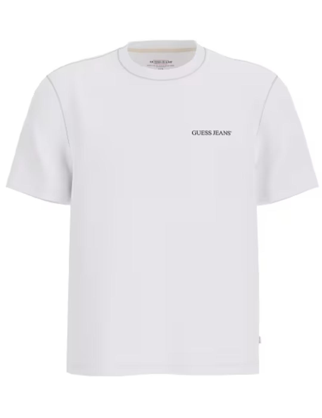 Camiseta Guess Jeans Reg blanco manga corta para hombre