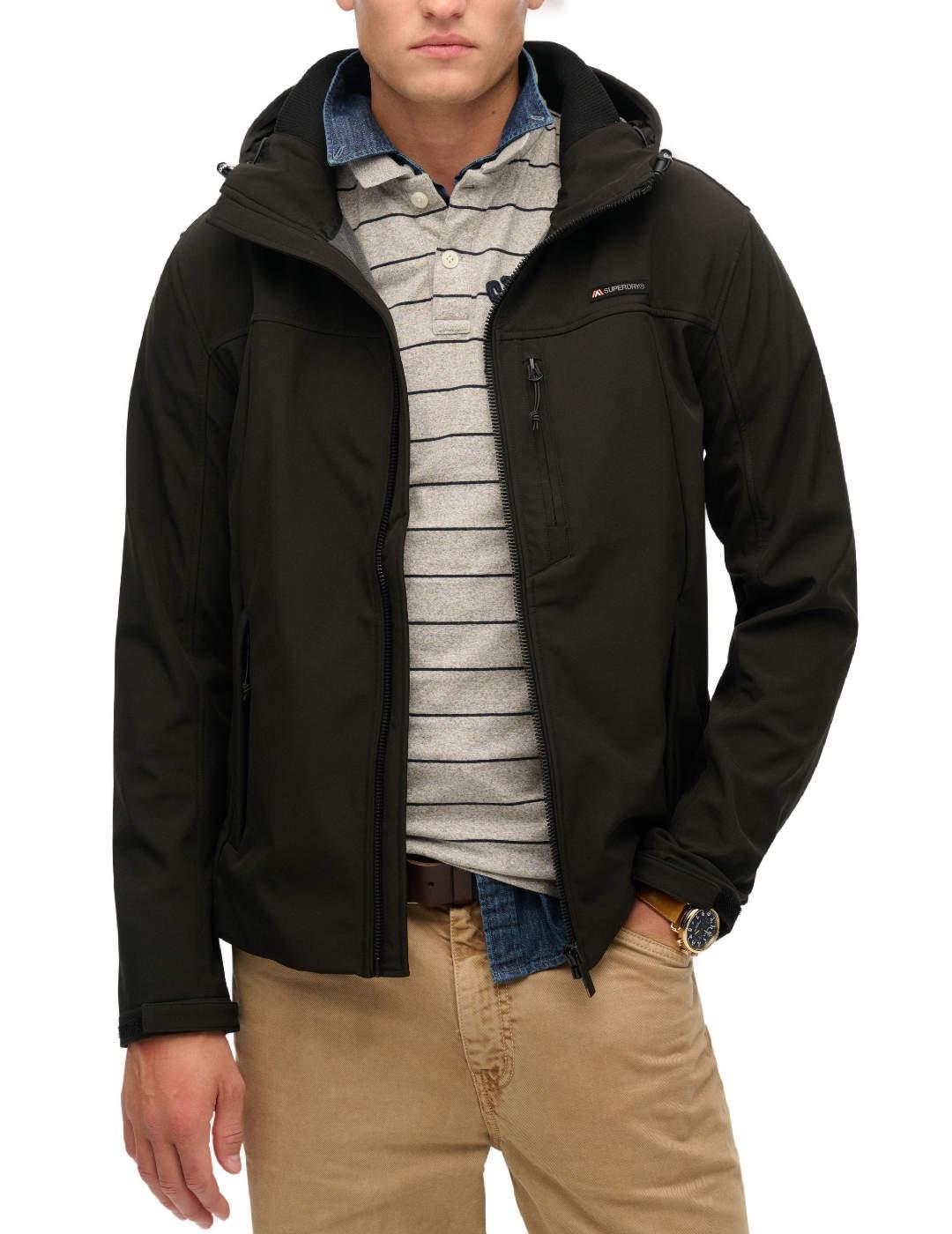 Chaqueta Superdry Trekker negro forro polar para hombre