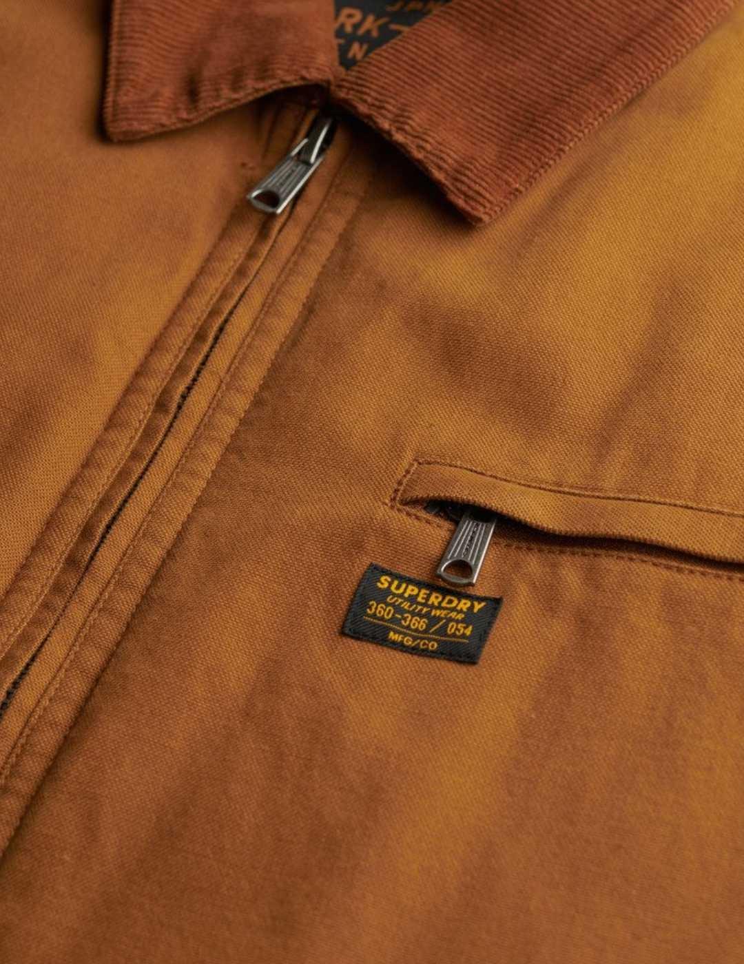 Chaqueta Superdry Ranch corte ajustado marrón para hombre