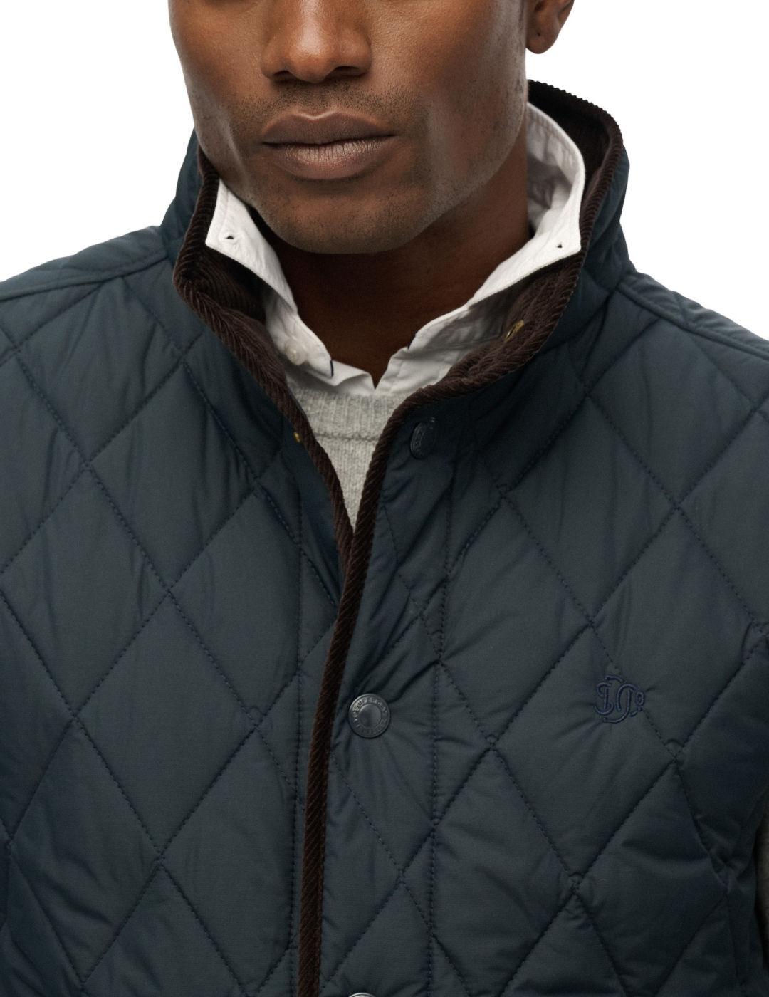 Chaleco Superdry Gilet corte entallado marino para hombre