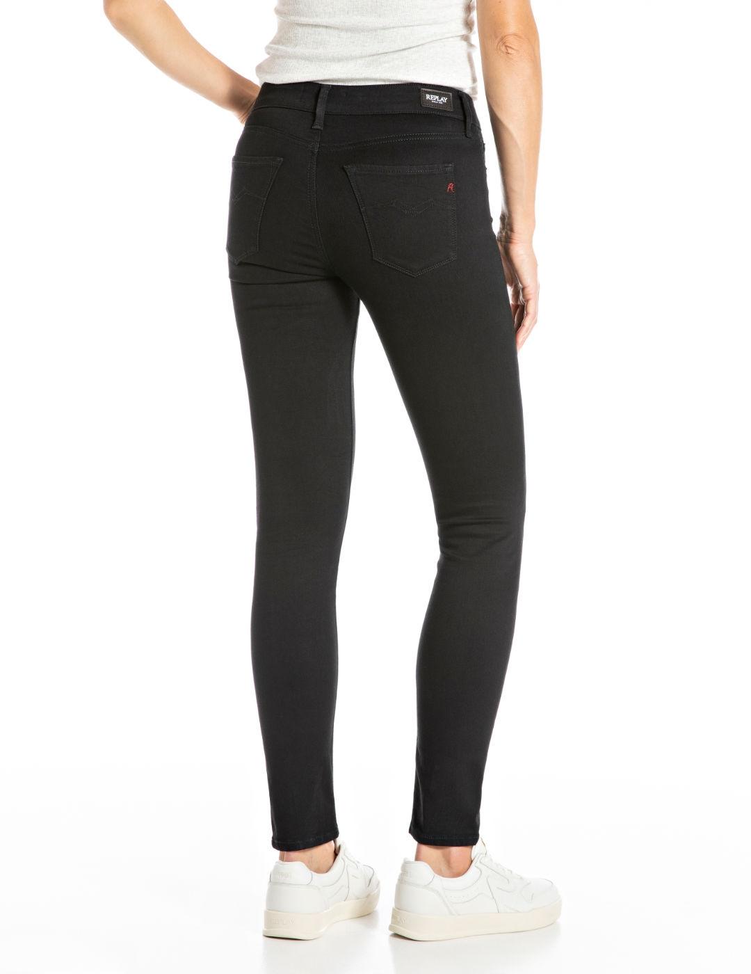 Vaquero Replay New Luz skinny fit negro para mujer