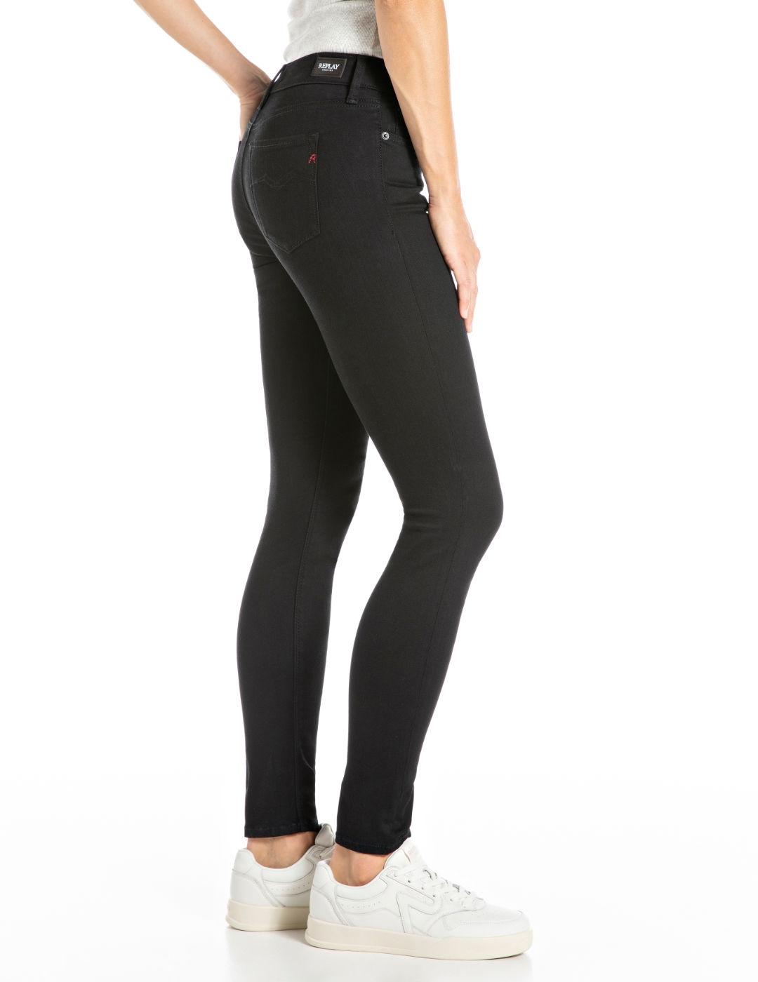Vaquero Replay New Luz skinny fit negro para mujer