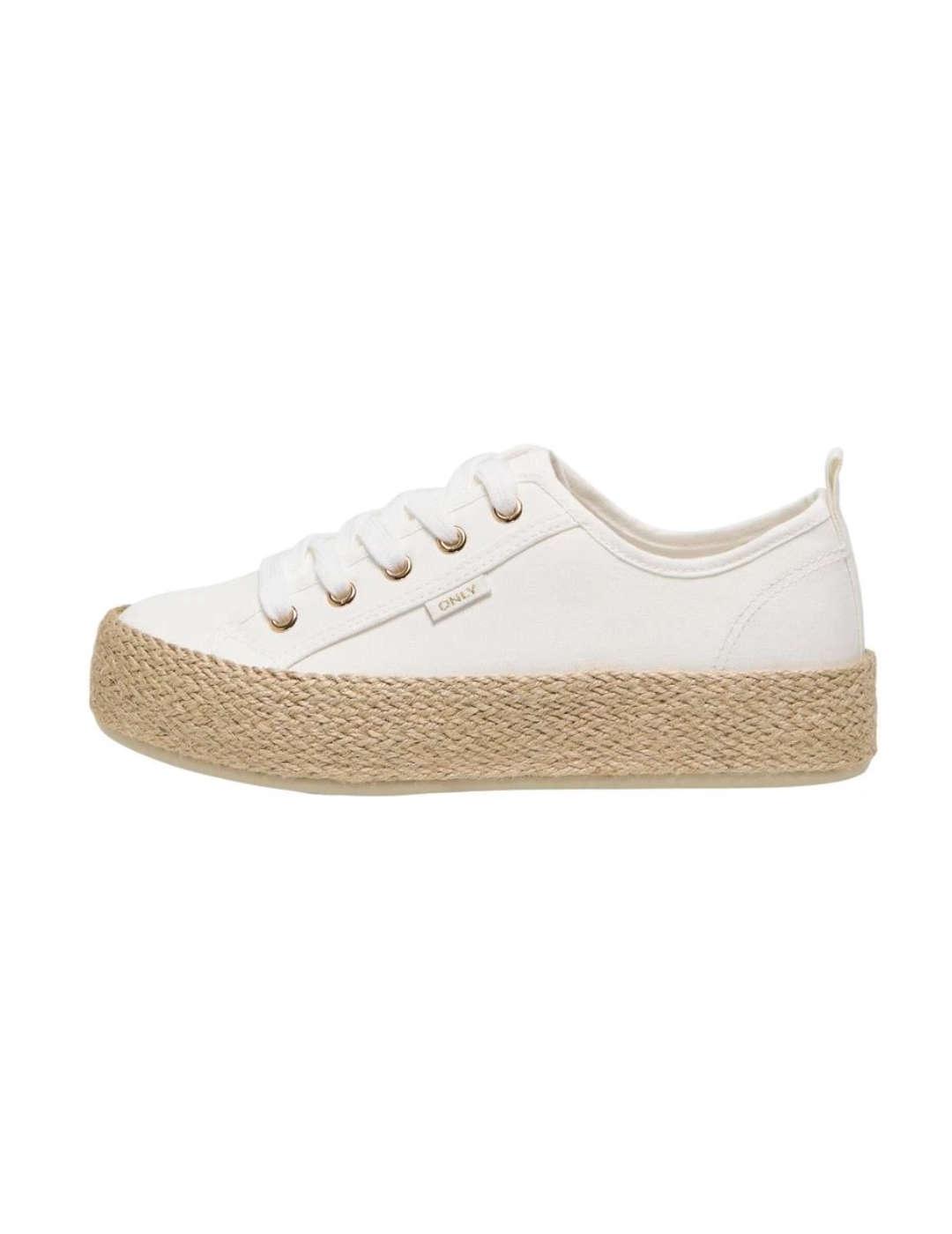 Zapatilla Only Lida beige plataforma de yute para mujer