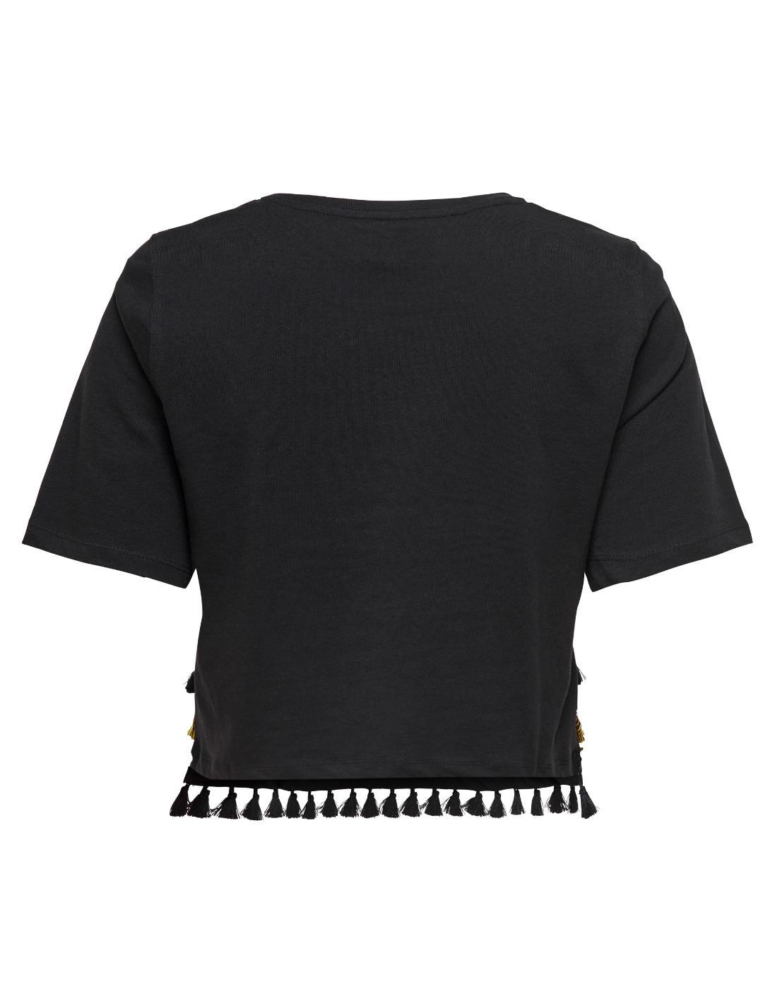 Camiseta Only Filippa negro manga corta para mujer